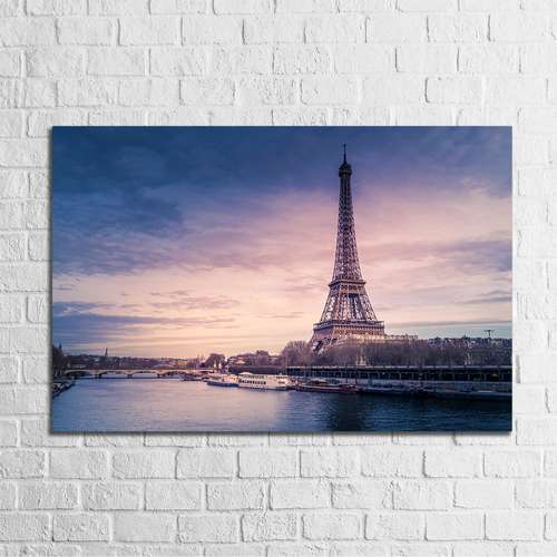 تابلو شاسی مدل عکس برج ایفل و رودخانه سن پاریس کد 10002