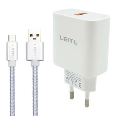 شارژر دیواری لیتو مدل LH-16 به همراه کابل MICROUSB