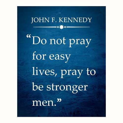 پوستر مدل مستر جان اف کندی -برای زندگی آسان دعا نکنید 