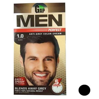 کیت رنگ مو گپ سری Men Perfect شماره 1.0 رنگ مشکی