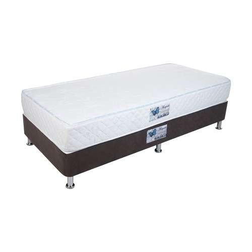تخت خواب یک نفره آسایش باکس مدل AKA150 به همراه تشک طبی سایز 200 × 120 سانتی‌متر