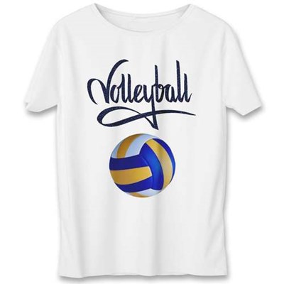 تی شرت مردانه به رسم طرح توپ والیبال کد 342