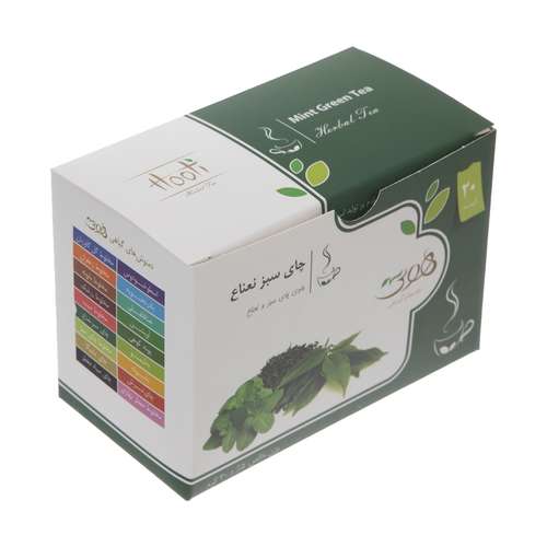 دمنوش چای سبز هوتی با طعم نعناع بسته 20 عددی 