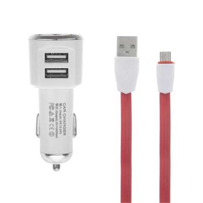 شارژر فندکی الدینو مدل DL-C29 به همراه کابل تبدیل microUSB