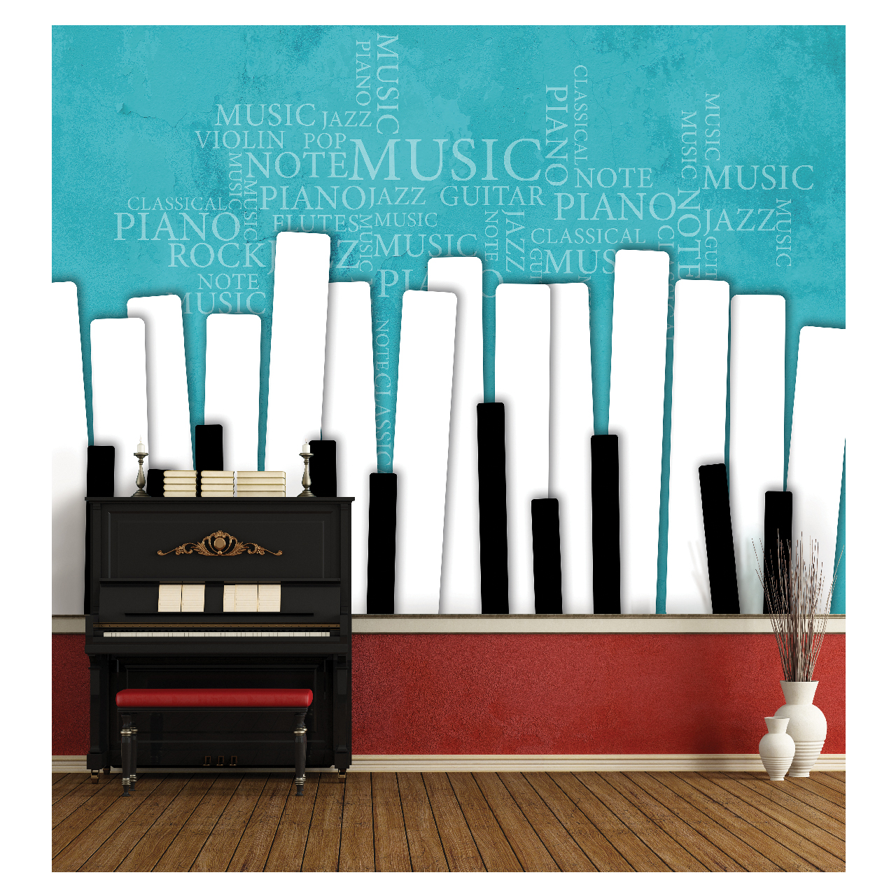 پوستر دیواری طرح موسیقی و پیانو کد pb154