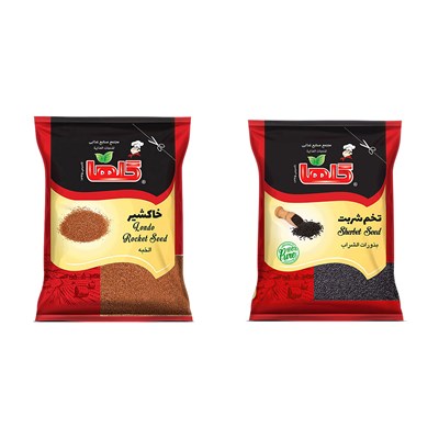 تخم شربتی و خاکشیر گلها- 50 گرم بسته 2 عددی