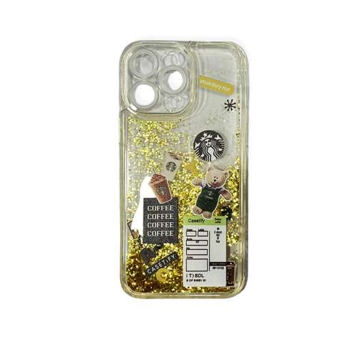 کاور طرح آکواریومی مدل خرس طلایی مناسب برای گوشی موبایل اپل IPHONE 14 PRO MAX