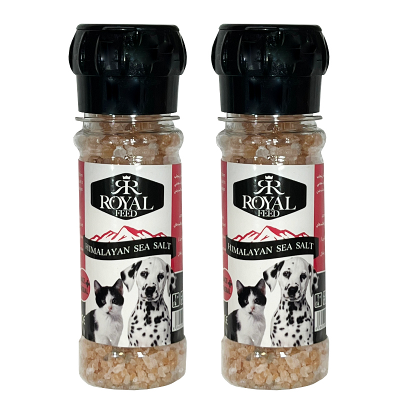 نمک دریا سگ و گربه رویال فید مدل 01Sea Salt وزن 150 گرم بسته 2 عددی