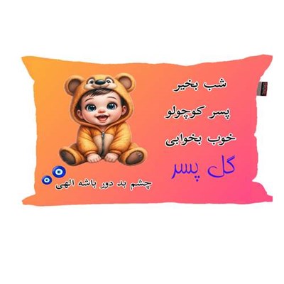 بالش نوزاد ناریکو مدل پسرانه طرح اسم گل پسر کد 06059