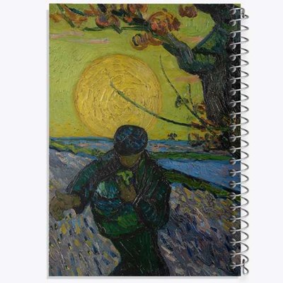 دفتر لیست خرید 50 برگ خندالو طرح کاشت در غروب آفتاب ونسان ونگوگ (Van Gogh) کد 36820