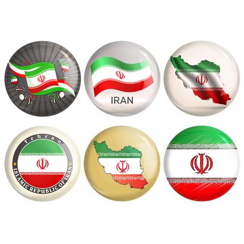 مگنت خندالو طرح پرچم ایران کد 1497B مجموعه 6 عددی