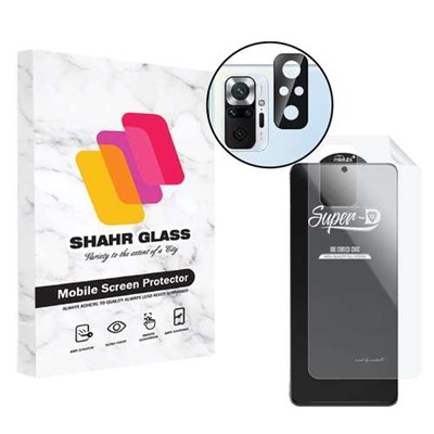  محافظ صفحه نمایش شهر گلس مدل 3SNF-Glass مناسب برای گوشی موبایل شیائومی Redmi Note 10 Pro به همراه محافظ پشت گوشی و محافظ لنز دوربین