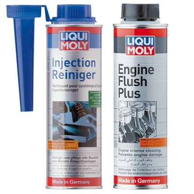 مکمل روغن موتور لیکومولی مدل Engine flush plus حجم 300 میلی لیتر به همراه تمیز کننده سیستم سوخت خودرو