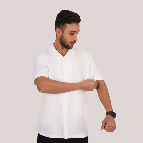 پیراهن آستین کوتاه مردانه مدل مراکشی کد MAS_245_S رنگ سفید