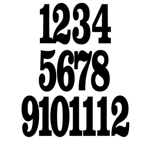 اعداد ساعت دیواری مدل B4 مجموعه 12 عددی
