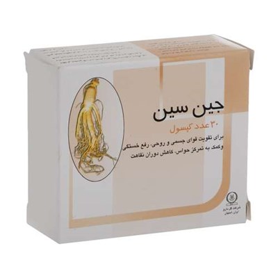 کپسول جین سین گل دارو بسته 30 عددی 