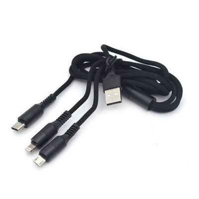  کابل تبدیل USB-C به USB-C / لایتنینگ / microUSB ابدوس  مدل AS-DS316 طول  1.2 متر