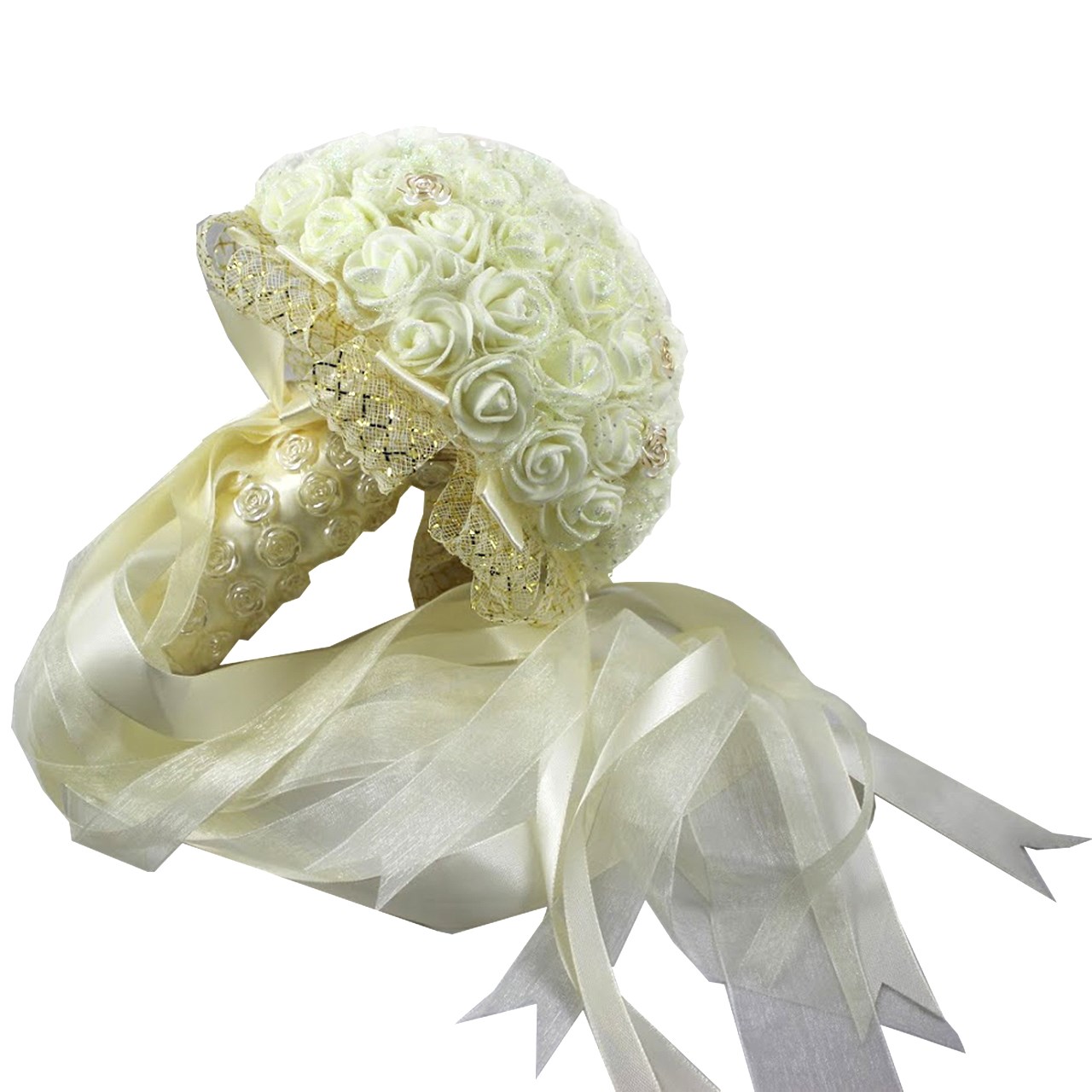 دسته گل مصنوعی عروس مدل سپید