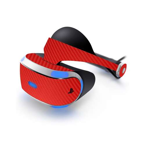 برچسب طرح فیبر-قرمز ماهوت مناسب برای عینک واقعیت مجازی PlayStation VR