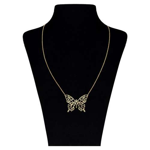 گردنبند طلا 18 عیار زنانه مایا ماهک مدل ZMM0843 طرح پروانه اوریگامی