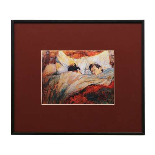 تابلو مدل نقاشی در تخت اثر هانری دوتولوز لوترک