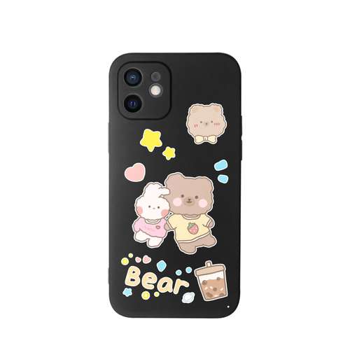 کاور قاب گارد طرح خرس و خرگوش کد t6964 مناسب برای گوشی موبایل اپل iphone 12 mini