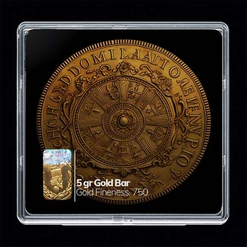شمش طلا 18 عیار مدوپد مدل سکه قدیمی کد SG10826