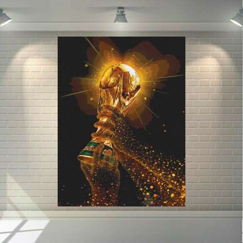 پوستر دیواری طرح ورزشی مدل کاپ طلایی جام جهانی کد FP270