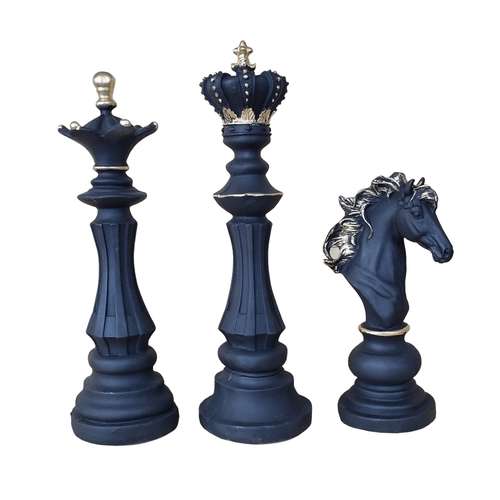 مجسمه مدل مهره های شطرنج مجموعه 3 عددی