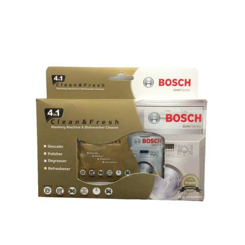 پودر جرم گیر ماشین لباسشویی و ظرفشویی  Bosch مدل GOLD بسته 5 عددی