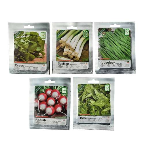 بذر سبزیجات خوراکی گرین سید مدل GSW5 مجموعه 5 عددی