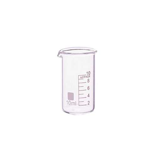 بشر آزمایشگاهی مدل beaker ظرفیت 10 میلی لیتر