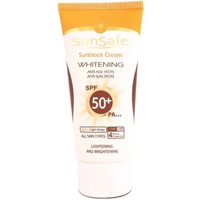 کرم ضد آفتاب رنگی سان سیف مدل SPF50 محافظ UVA ،UVB و +++PA، ضد چروک، روشن‌کننده، ضد لک، ضد آب، مرطوب‌کننده، مناسب انواع پوست حجم 50 میلی‌ لیتر