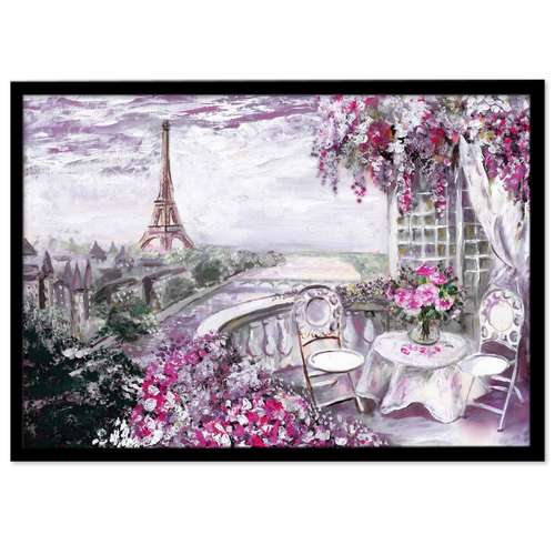 تابلو بکلیت طرح نقاشی برج ایفل پاریس مدل B-S1345