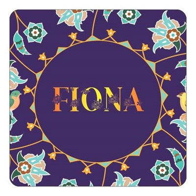 مگنت کاکتی طرح اسم فیونا fiona مدل گل و بلبل کد mg13363