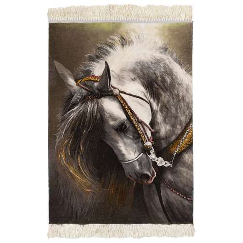 فرش دستباف دیوارکوب سی پرشیا مدل کله اسب سفید کد 793025