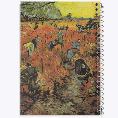 دفتر لیست خرید 50 برگ خندالو طرح تاکستان سرخ ونسان ونگوگ (Van Gogh) کد 36804