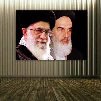 پوستر پارچه ای طرح امام خمینی و خامنه ای کد PP2756