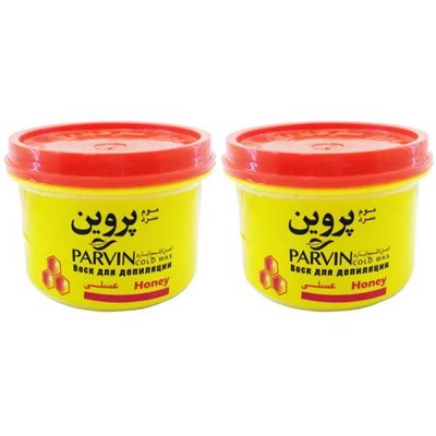 موم سرد پروین مدل Honey حجم 750 گرم بسته 2 عددی