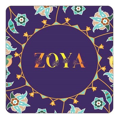 مگنت کاکتی طرح اسم زویا zoya مدل گل و بلبل کد mg19167