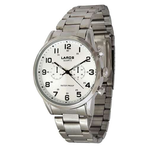 ساعت مچی عقربه ای مردانه لاروس مدل0917-80095 به همراه دستمال مخصوص برند کلین واچ
