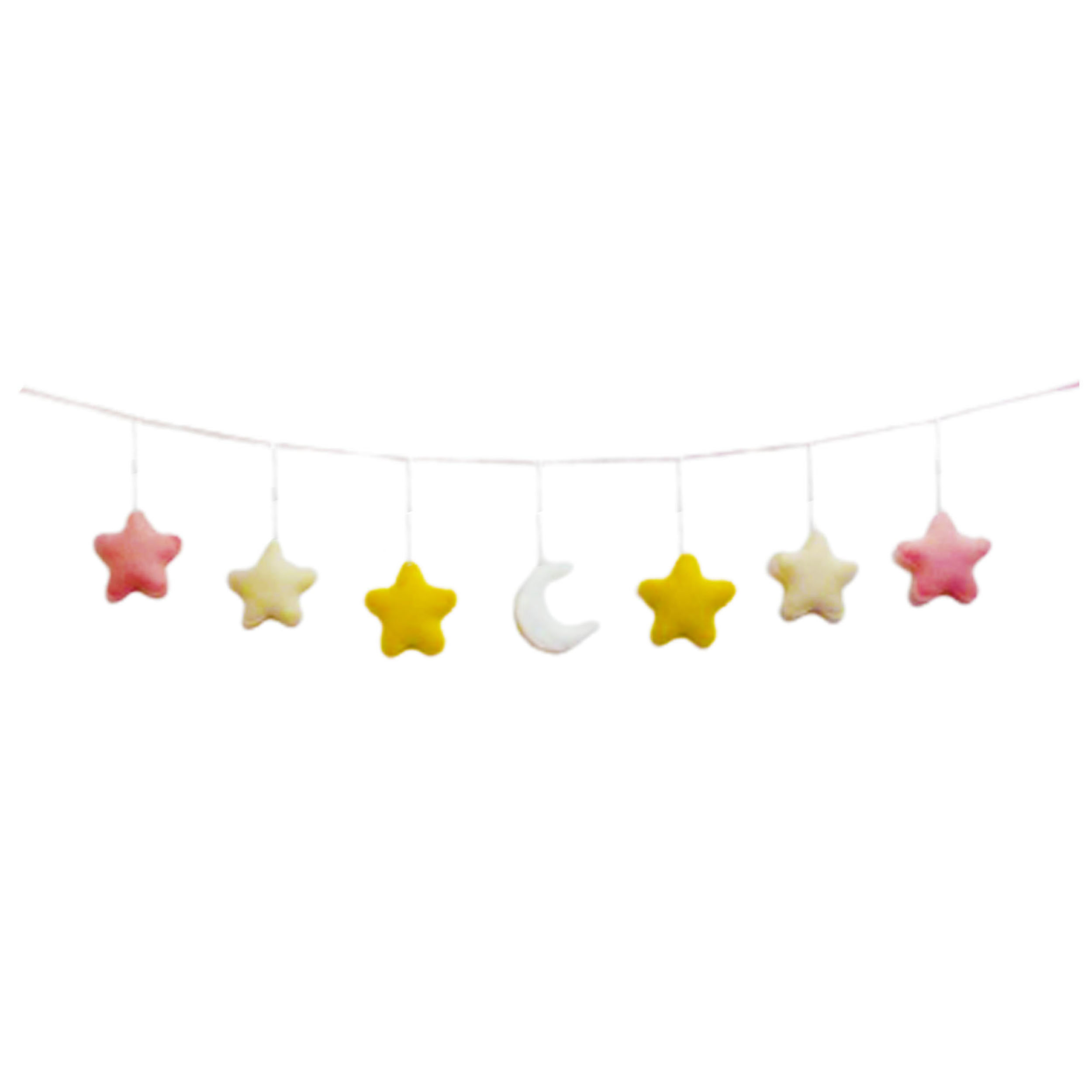 آویز تزئینی اتاق کودک مدل ماه و ستاره