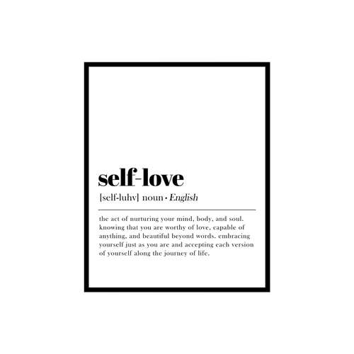 پوستر مدل دیکشنری- تعریف عشق به خود