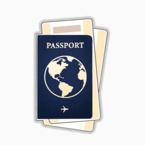 استیکر لپ تاپ و موبایل بووم طرح پاسپورت کد mm1