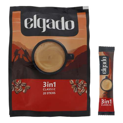 پودر قهوه فوری 3 در یک الگادو - 18 گرم بسته 20 عددی 