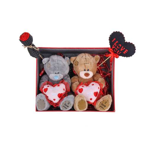 ست هدیه عروسک خرس قلب به دست دختر و پسر کد N19 