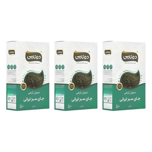 دمنوش گياهی چای سبز ایرانی دونامی - 80 گرم بسته 3 عددی