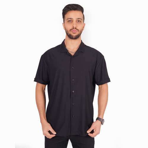 پیراهن آستین کوتاه مردانه مدل مراکشی کد MAS_245_M رنگ مشکی