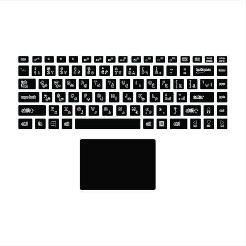  برچسب حروف فارسی کیبورد توییجین و موییجین مدل asu-01 مناسب برای لپ تاپ Asus x450 به همراه استیکر تاچ پد