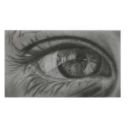 نقاشی سیاه قلم مدل چشم
